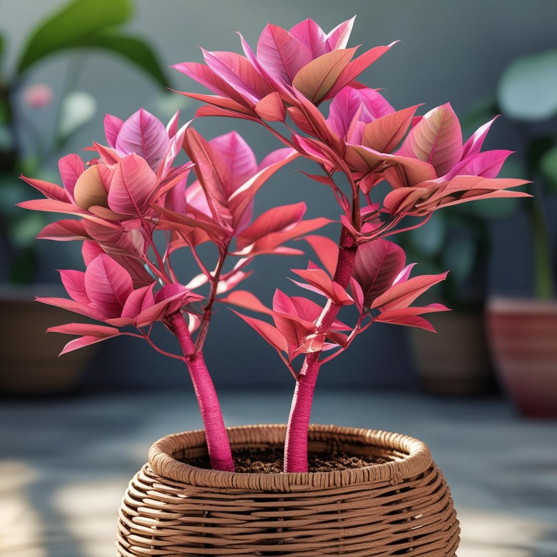Ficus Pink Tineke + Canasto